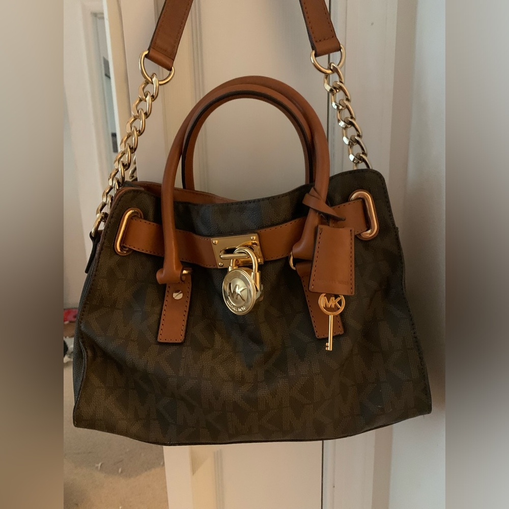 Michael Kors Leather Shoulder Bag - Medium